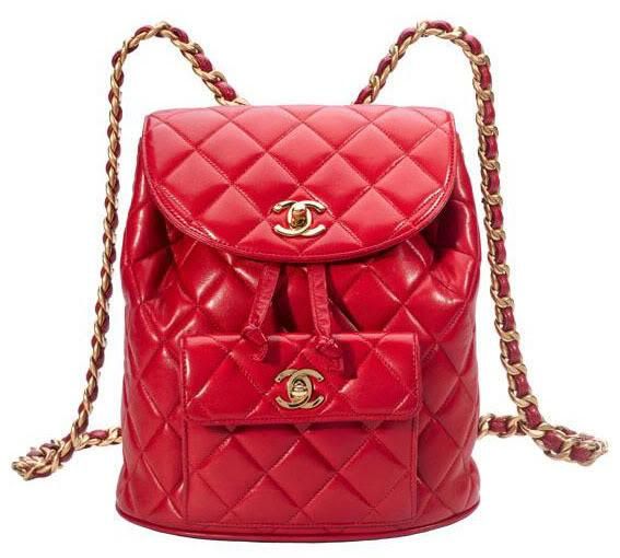 Red Chanel Backpack