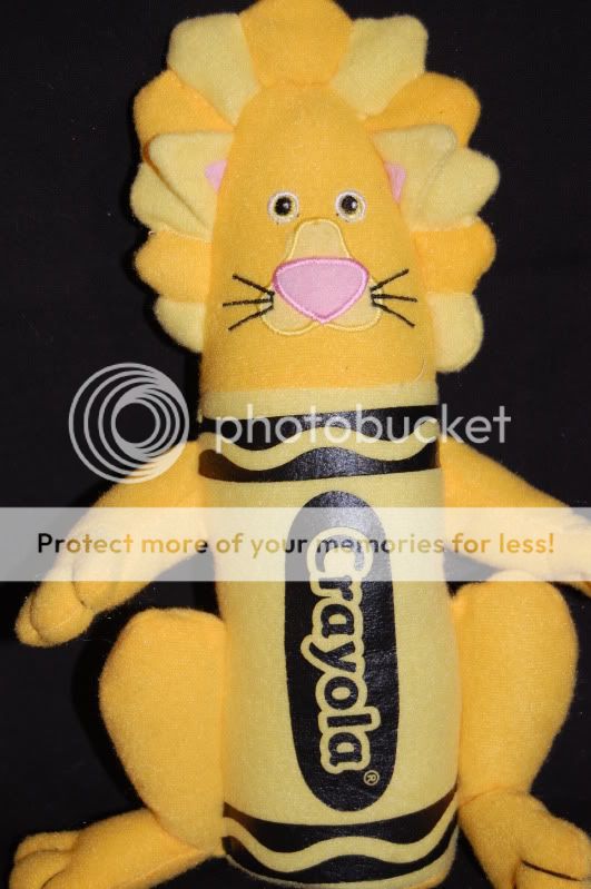 10 Plush Yellow Lion Doll Crayola Crayon Stuffed Toy  