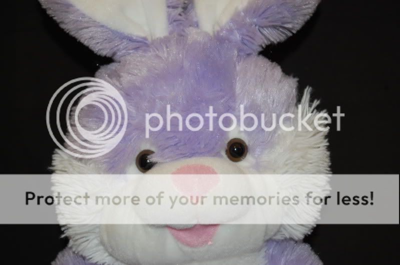 17 Plush Dan Dee Stuffed Purple Bunny Baby in Basket  