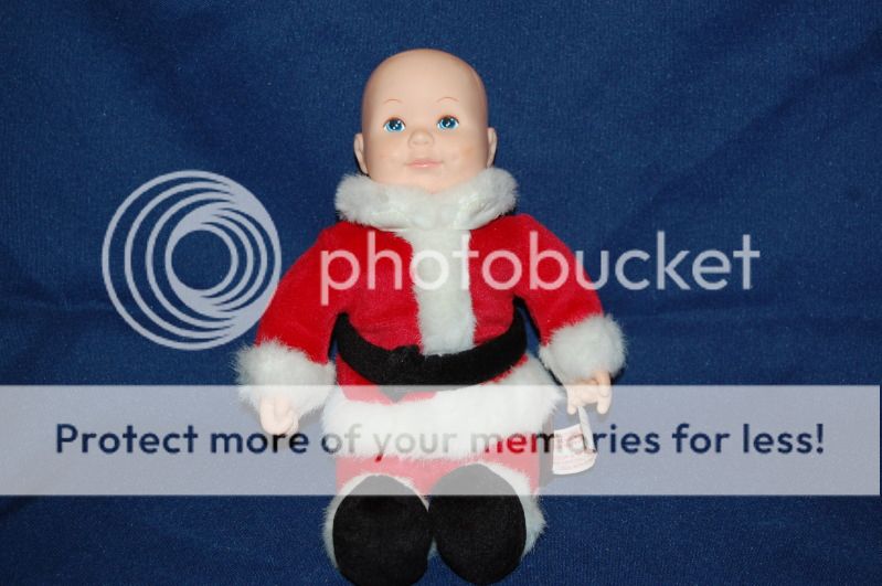 Plush 1999 Anne Geddes Baby Santa Doll Dimples Cute Stuffed Lovey