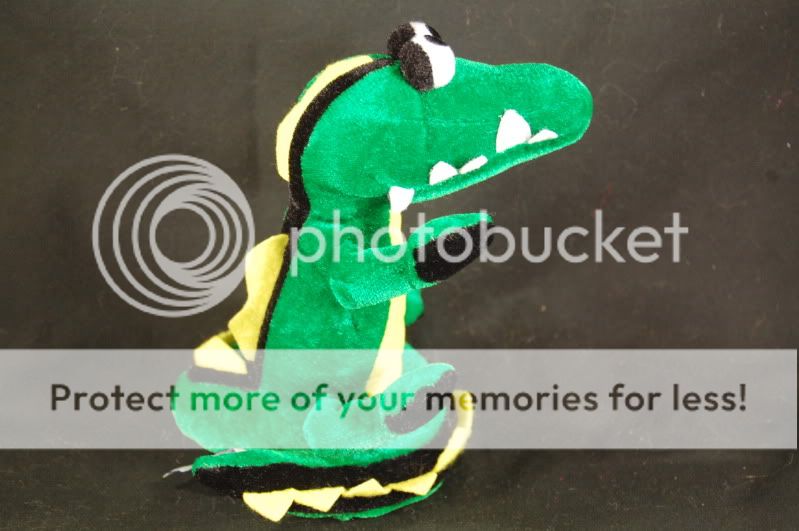 Plush Bright Green Yellow BJ Toy Co Coiled Dragon  