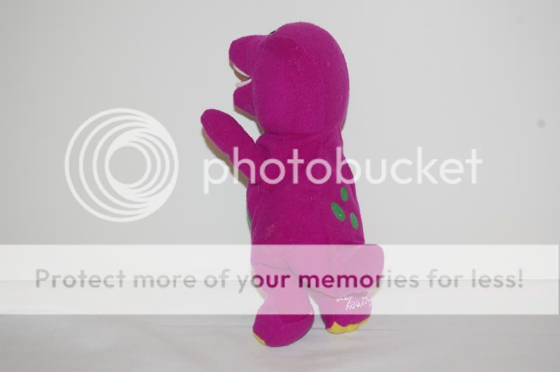   Barney Golden Bear Purple Dinosaurs Kids Size Stuffed Animal Lovey Toy