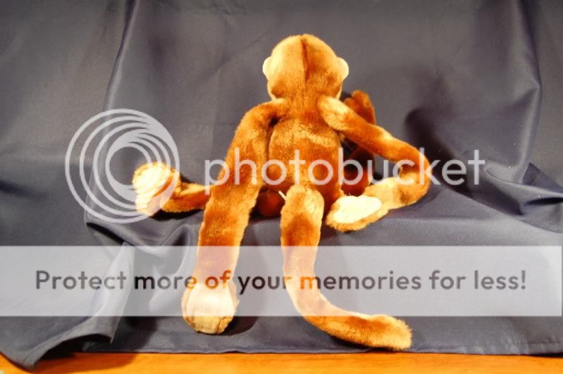 25 Plush Monkey Lovey LONG TAIL ARMS LEGS w velco