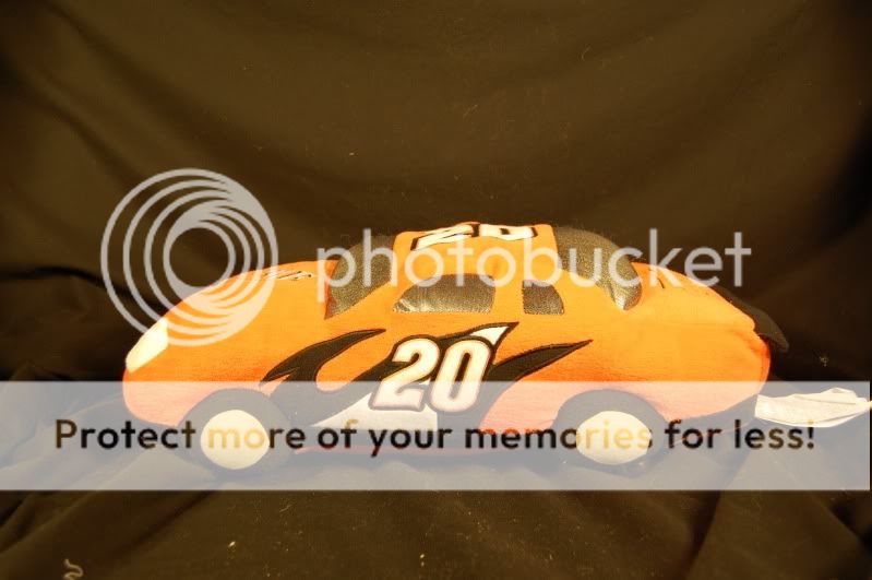 JUMBO 18 Plush  Orange Nascar #20 Race Car  