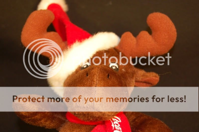 Coca Cola Christmas Reindeer Moose Plush Stuffed Toy  