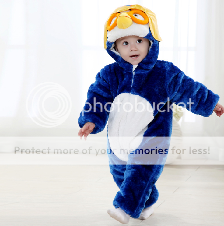 Winter Baby Boy Girl Kids Fleece Animal Costume Baby Romper Outfit Playsuit Gift