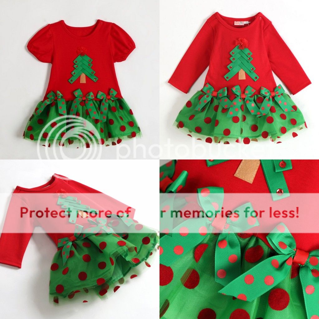 2014 Baby Girls Christmas Clothes Dress Xmas Holidays Birthday Toddles Dresses
