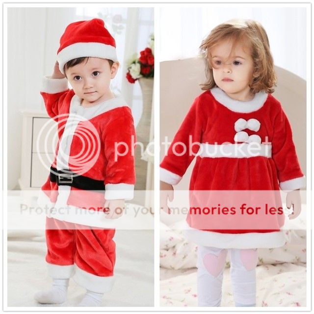 Christms Baby Boys Girls Party Suit Costume Dress Outfit Xmas Santas Gift 6 24M